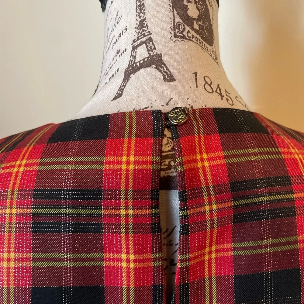 ~ Draper James Tarten Plaid Shift Dress ~ XS - Picture 4 of 6